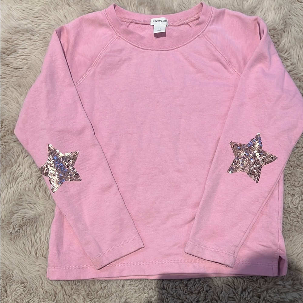 JCrew Crewcuts Pink Star Sweater 🌟